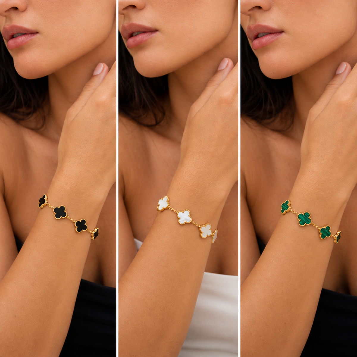 Midnight Clover Bracelet