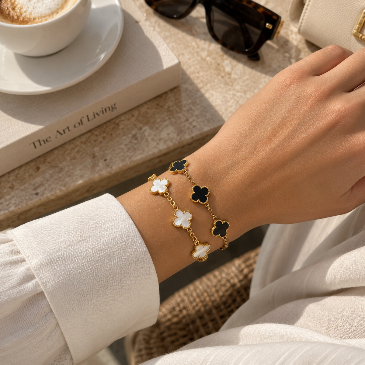 Midnight Clover Bracelet