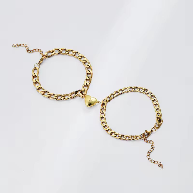 HeartLink Couple Bracelets