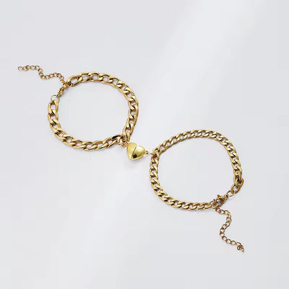 HeartLink Couple Bracelets