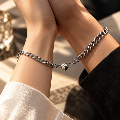 HeartLink Couple Bracelets